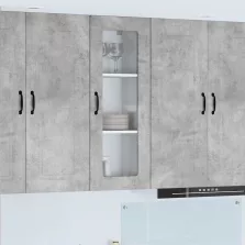   vidaXL Fali konyhaszekrény Beton Szürke 40 x 31 x 100 cm Faanyag
