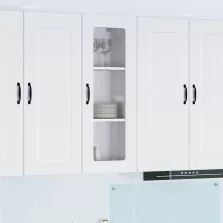   vidaXL Fali konyhaszekrény Magas Fényű Fehér 40 x 31 x 100 cm Faanyag