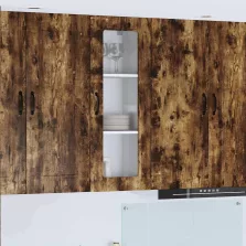   vidaXL Fali konyhaszekrény Füstölt tölgy 40 x 31 x 100 cm Faanyag