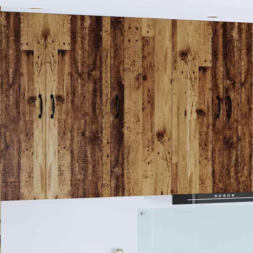vidaXL Fali konyhaszekrény polcokkal Öreg fa 40 x 31 x 100 cm Faanyag