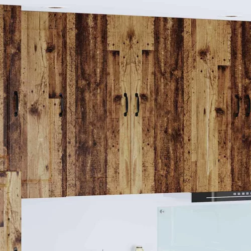 vidaXL Fali konyhaszekrény polcokkal Öreg fa 80 x 31 x 100 cm Faanyag