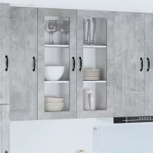   vidaXL Fali konyhaszekrény Beton Szürke 80 x 31 x 100 cm Faanyag