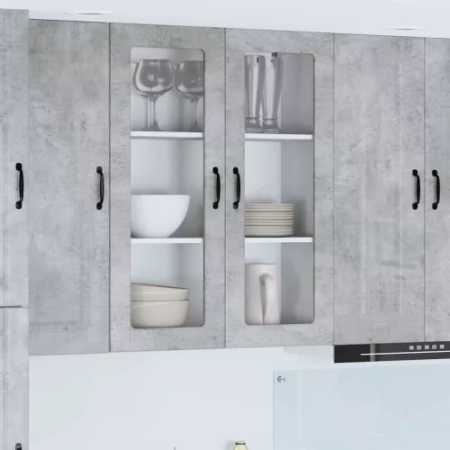 vidaXL Fali konyhaszekrény Beton Szürke 80 x 31 x 100 cm Faanyag