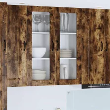   vidaXL Fali konyhaszekrény Füstölt tölgy 80 x 31 x 100 cm Faanyag