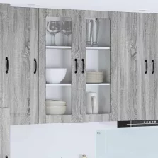   vidaXL Fali konyhaszekrény Szürke Sonoma 80 x 31 x 100 cm Faanyag