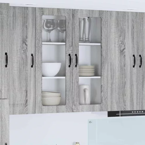 vidaXL Fali konyhaszekrény Szürke Sonoma 80 x 31 x 100 cm Faanyag