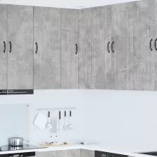  vidaXL Fali konyhaszekrény Beton Szürke 57 x 57 x 100 cm Faanyag
