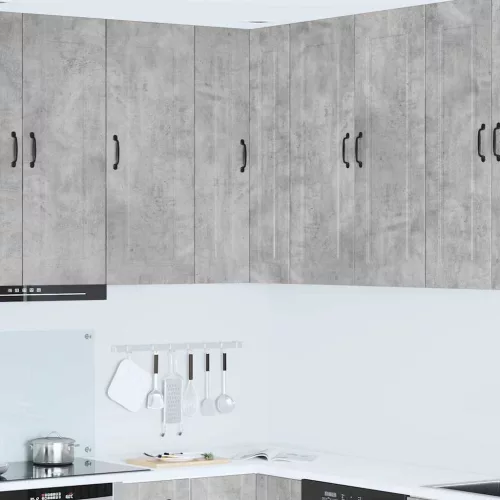 vidaXL Fali konyhaszekrény Beton Szürke 57 x 57 x 100 cm Faanyag