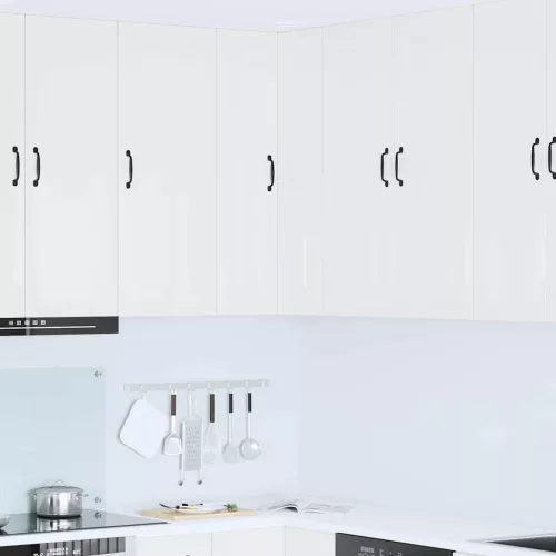 vidaXL Fali konyhaszekrény Magas Fényű Fehér 57 x 57 x 100 cm Faanyag
