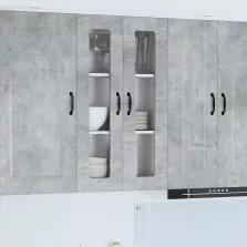   vidaXL Fali konyhaszekrény Beton Szürke 60 x 31 x 100 cm Faanyag