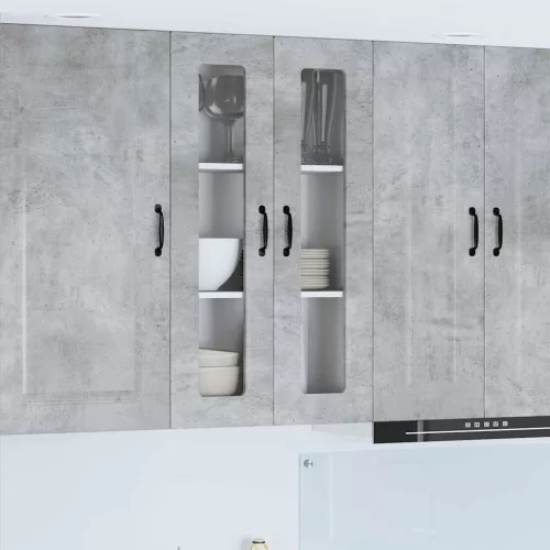 vidaXL Fali konyhaszekrény Beton Szürke 60 x 31 x 100 cm Faanyag