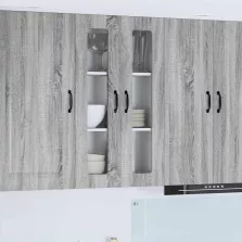   vidaXL Fali konyhaszekrény Szürke Sonoma 60 x 31 x 100 cm Faanyag