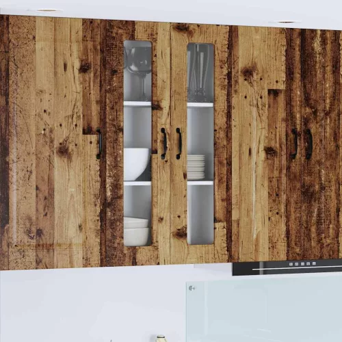 vidaXL Fali konyhaszekrény polcokkal Öreg fa 60 x 31 x 100 cm Faanyag