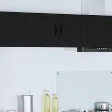   vidaXL Fali konyhaszekrény 2 pcs Fekete 40 x 31 x 40 cm Faanyag