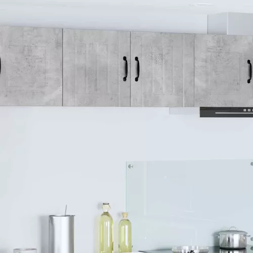 vidaXL Fali konyhaszekrény 2 pcs Beton Szürke 40 x 31 x 40 cm Faanyag