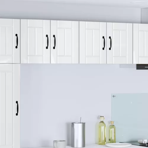 vidaXL Konyhai faliszekrények 2 pcs Magas Fényű Fehér 60 x 31 x 40 cm
