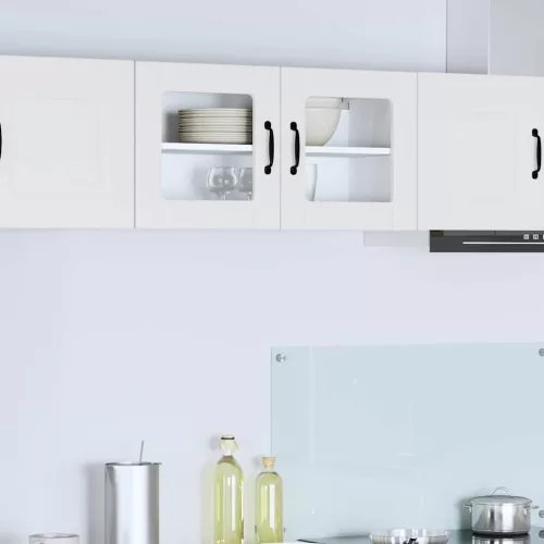 vidaXL Fali konyhaszekrény polcokkal Fehér 80 x 31 x 40 cm Faanyag