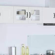  vidaXL Fali konyhaszekrény Magas Fényű Fehér 80 x 31 x 40 cm Faanyag