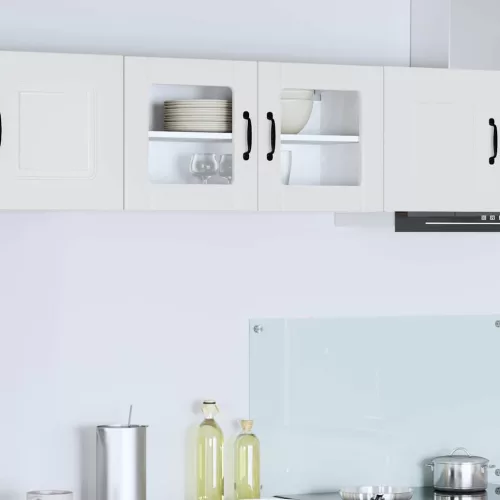 vidaXL Fali konyhaszekrény Magas Fényű Fehér 80 x 31 x 40 cm Faanyag