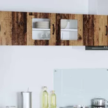   vidaXL Fali konyhaszekrény polcokkal Öreg fa 80 x 31 x 40 cm Faanyag