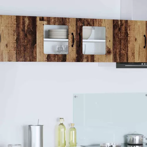 vidaXL Fali konyhaszekrény polcokkal Öreg fa 80 x 31 x 40 cm Faanyag