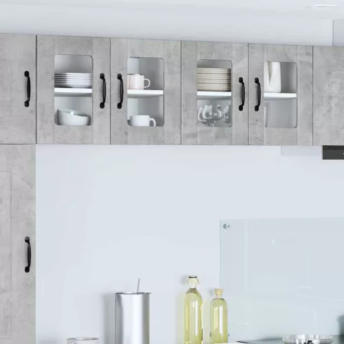 vidaXL Fali konyhaszekrény Beton Szürke 60 x 31 x 40 cm Faanyag