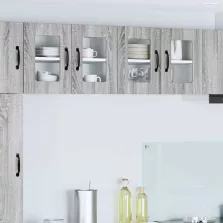  vidaXL Fali konyhaszekrény 2 pcs Szürke Sonoma 60 x 31 x 40 cm Faanyag