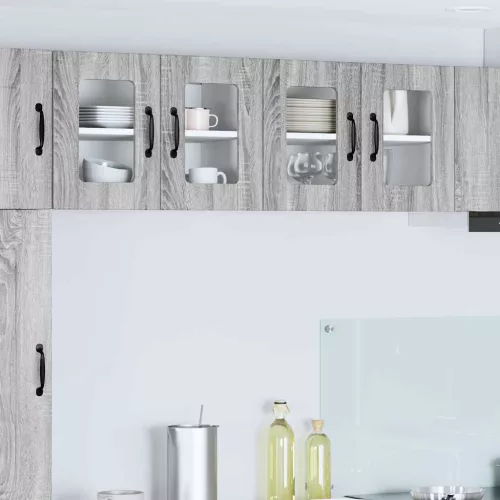 vidaXL Fali konyhaszekrény 2 pcs Szürke Sonoma 60 x 31 x 40 cm Faanyag