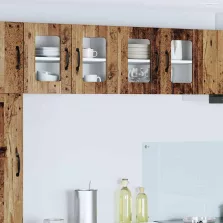   vidaXL Fali konyhaszekrény 2 pcs Öreg fa 60 x 31 x 40 cm Faanyag