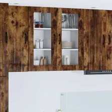   vidaXL Fali konyhaszekrény 2 pcs Füstölt tölgy 40 x 31 x 80 cm Faanyag