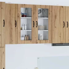   vidaXL Fali konyhaszekrény 2 pcs Artisan tölgy 40 x 31 x 80 cm Faanyag