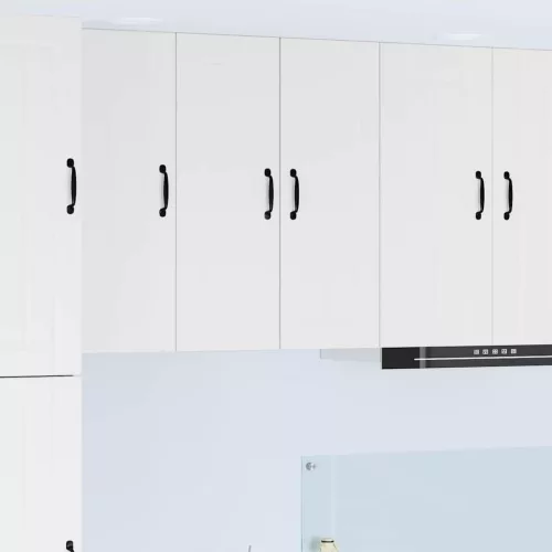 vidaXL Fali konyhaszekrény 2 pcs Magas Fényű Fehér 30 x 31 x 80 cm