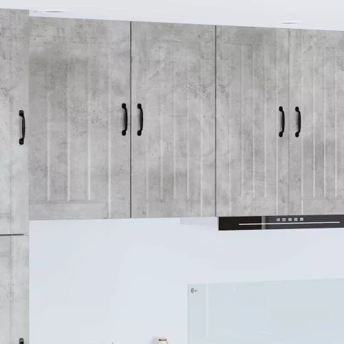 vidaXL Fali konyhaszekrény Beton Szürke 40 x 31 x 80 cm Faanyag