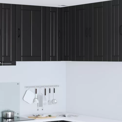 vidaXL Konyhaszekrény Fekete 57 x 57 x 80 cm Faanyag