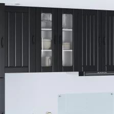 vidaXL Konyhaszekrény Fekete 60 x 31 x 80 cm Faanyag