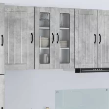 vidaXL Konyhaszekrény Beton Szürke 60 x 31 x 80 cm Faanyag