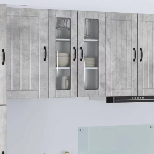 vidaXL Konyhaszekrény Beton Szürke 60 x 31 x 80 cm Faanyag