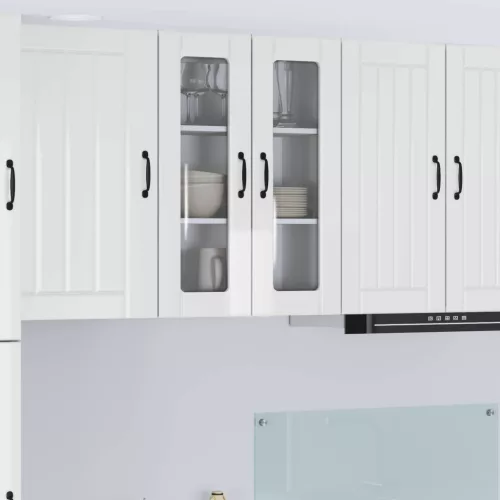 vidaXL Konyhaszekrény Magas Fényű Fehér 60 x 31 x 80 cm Faanyag