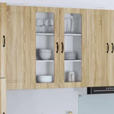   vidaXL Fali konyhaszekrény Sonoma tölgy 80 x 31 x 100 cm Faanyag