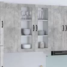   vidaXL Fali konyhaszekrény Beton Szürke 80 x 31 x 100 cm Faanyag