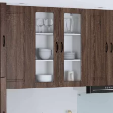   vidaXL Fali konyhaszekrény Barna Tölgy 80 x 31 x 100 cm Faanyag