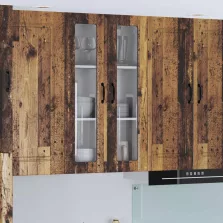   vidaXL Fali konyhaszekrény ajtóval Öreg fa 60 x 31 x 100 cm Faanyag