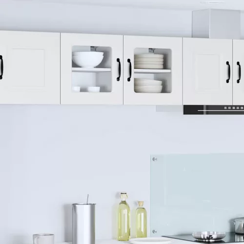 vidaXL Konyhaszekrény polcokkal 2 pcs Fehér 40 x 31 x 40 cm Faanyag