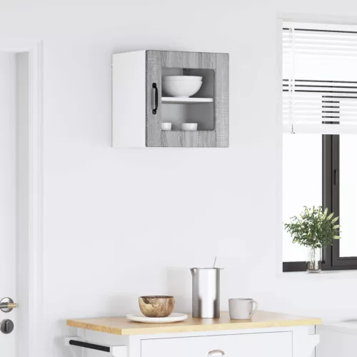 vidaXL Konyhaszekrény polcokkal Szürke Sonoma 40 x 31 x 40 cm Faanyag