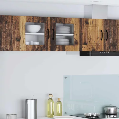 vidaXL Konyhaszekrény polcokkal 2 pcs Öreg fa 40 x 31 x 40 cm Faanyag