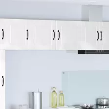   vidaXL Konyhaszekrény 2 pcs Magas Fényű Fehér 40 x 31 x 40 cm Faanyag