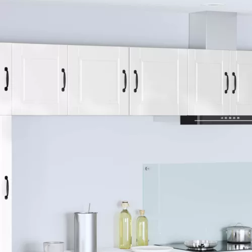 vidaXL Konyhaszekrény 2 pcs Magas Fényű Fehér 40 x 31 x 40 cm Faanyag