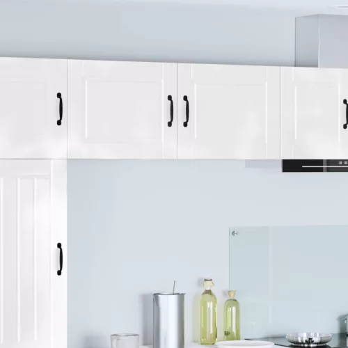 vidaXL Konyhaszekrény 2 pcs Magas Fényű Fehér 50 x 31 x 40 cm Faanyag