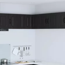   vidaXL Konyhaszekrény polcokkal ajtóval Fekete 57 x 57 x 40 cm Faanyag