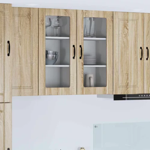 vidaXL Konyhaszekrény 2 pcs Sonoma tölgy 40 x 31 x 80 cm Faanyag